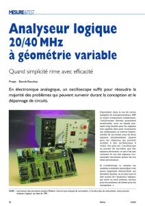 Analyseur logique 20/40 MHz à géométrie variable