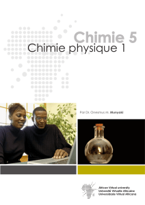 Chimie Physique I - OER@AVU