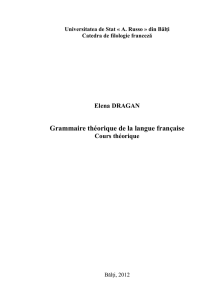 Grammaire théorique de la langue française