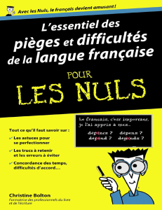 Essentiel des pièges et difficultés de la langue française