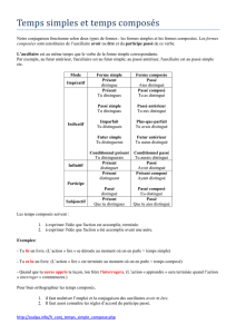 Temps simples et temps composés