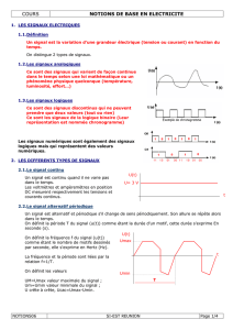 COURS NOTIONS DE BASE EN ELECTRICITE