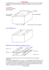 Transformateur Le transformateur est un convertisseur d`énergie