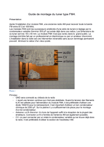 Guide de montage du tuner type FM4.