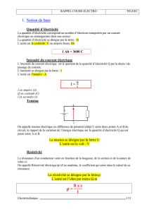 Rappel cours Electro