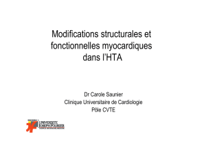 Modifications structurales et fonctionnelles myocardiques