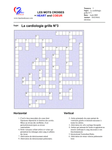 Mots croisés - cardiologie