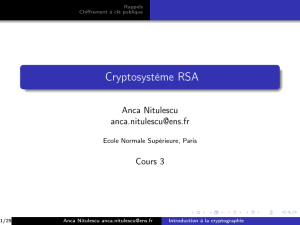 Cryptosystème RSA