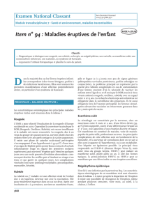 Item n 94 : Maladies éruptives de l`enfant - polys-ENC