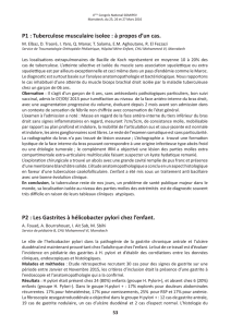 Résumés des posters