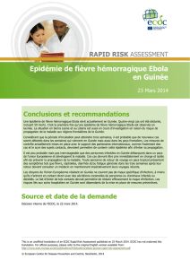 RRA Ebola Virus - Guinea - FR - ECDC