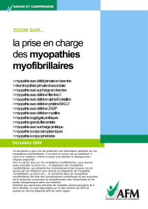 la prise en charge des myopathies myofibrillaires