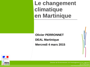 Le changement climatique en Martinique