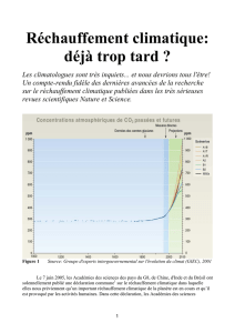 réchauffement climatique: déjà trop tard