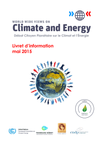 Livret d`information mai 2015 - World Wide Views on Climate and