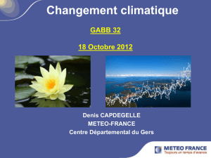 Le changement climatique