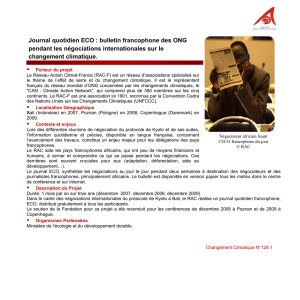 Journal quotidien ECO : bulletin francophone des ONG pendant les