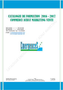 catalogue de formation 2016 - 2017 commerce achat marketing vente