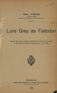 Lord Grey de Fallodon