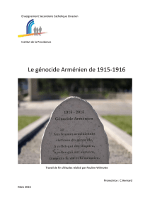 Le génocide Arménien de 1915-1916