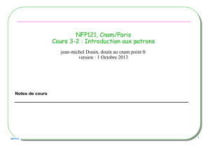 NFP121, Cnam/Paris Cours 3-2 : Introduction aux patrons