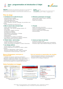 PDF Formation Java - programmation et introduction à l`objet Lille