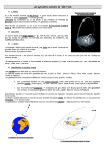 Le système solaire et l`Univers