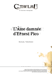 L`Âme damnée d`Ernest Pico - Editions Sans