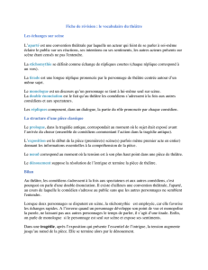 Fiche de révision sur le vocabulaire du théâtre au format PDF