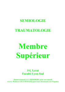 SEMIOLOGIE TRAUMATOLOGIE