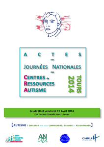 Journées Nationales Centres de Ressources Autisme TOURS