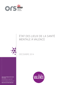 état des lieux de la santé mentale à Valence - ORS Rhône