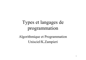 Types et langages de programmation