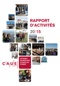 CAUE RA 2015_Rapport activite 2015