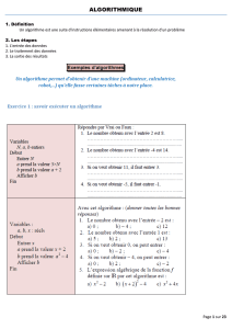 0 algorithmique