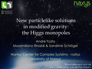 New particlelike solutions in modified gravity: the Higgs