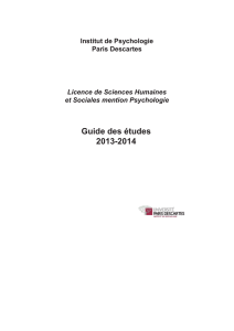 Guide études 2013-2014 - L`Université Paris Descartes