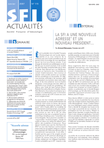 ACTUALITÉS - Société Française d`Immunologie