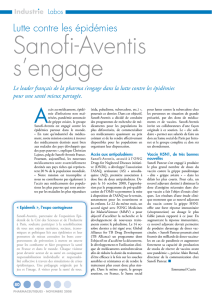 Lutte contre les épidémies : Sanofi-Aventis s