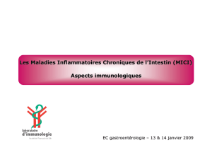 Les Maladies Inflammatoires Chroniques de l`Intestin (MICI) Aspects