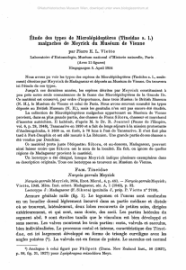 Étude des types de Microlépidoptères (Tineidae s. 1.)