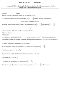 BAC BLANC N°2 25 Mai 2007 La qualité de la rédaction, la clarté et