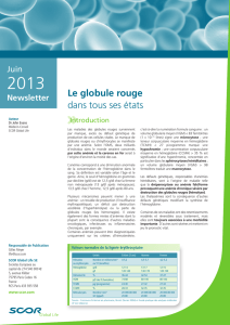 Le globule rouge dans tous ses états