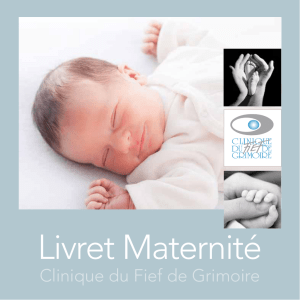 Livret Maternité - Clinique du fief de Grimoire