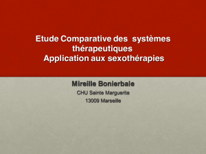 Etude Comparative des systèmes thérapeutiques Application aux