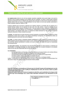 angiome plan par laser vasculaire a colorant pulsé