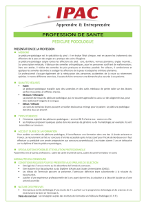 profession de sante pedicure podologue