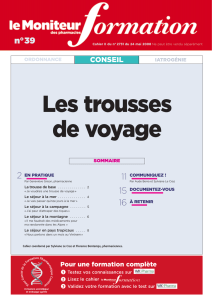 Les trousses de voyage - Christine Caminade Conseil
