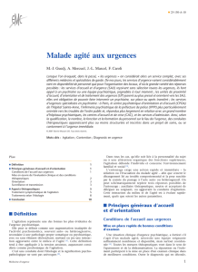 Malade agité aux urgences