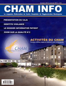 n°44 cham info - Centre Hospitalier de l`Agglomération Montargoise